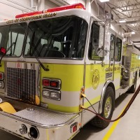 Engine 3 in its place in the station as our 3rd due engine also serving as our responding engine for MABAS calls outside of the city until its retirement in 2019
